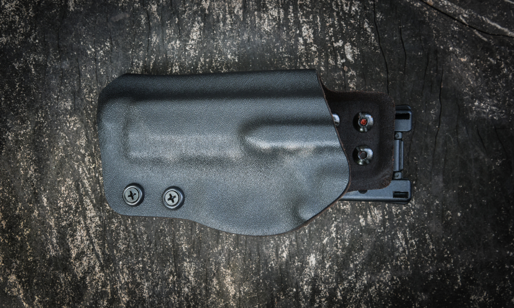generic kydex holster on neutral background