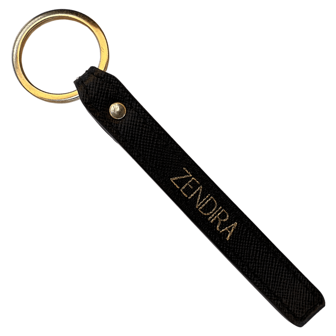Saffiano Leather Keyring | Designer Keychain from the Accessories Collection by Zendira