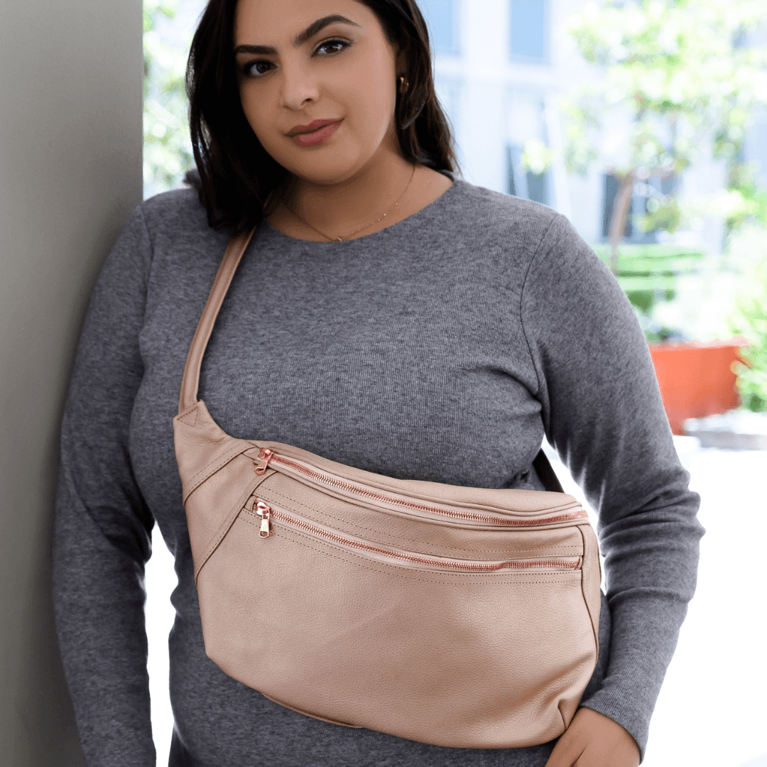 Plus size leather belt bag hotsell