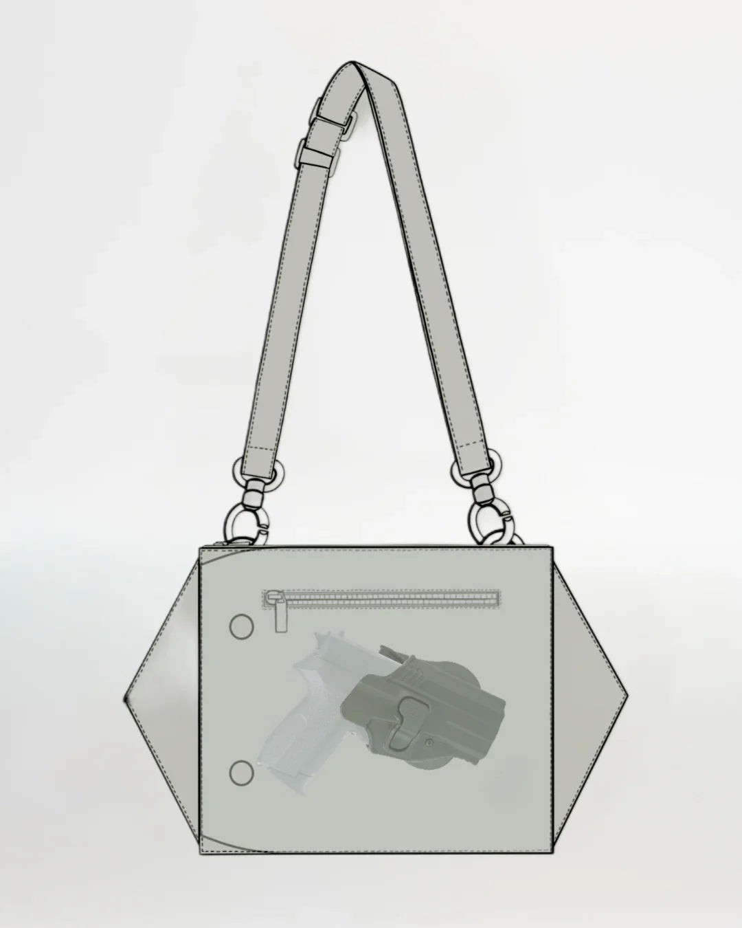 The Envelope | Designer Concealed Carry Bag by Zendira