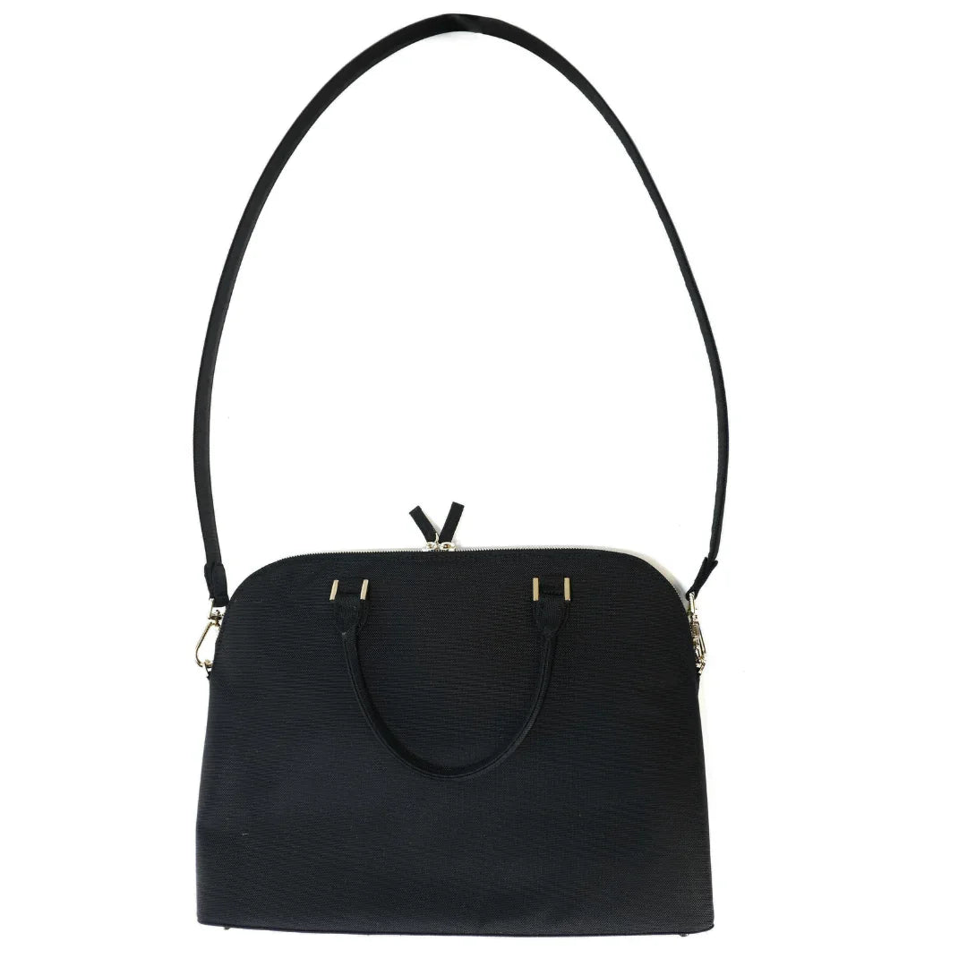 Black Zendira Active Monday Designer Laptop Bag with a strap on a white background