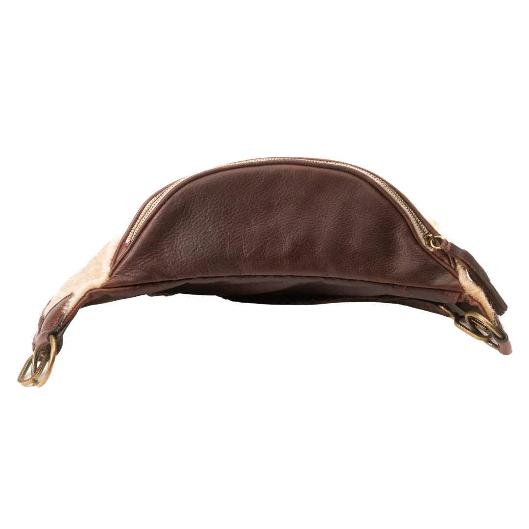 Top view of the Jessie Harrison x Zendira concealed carry crossbody bag