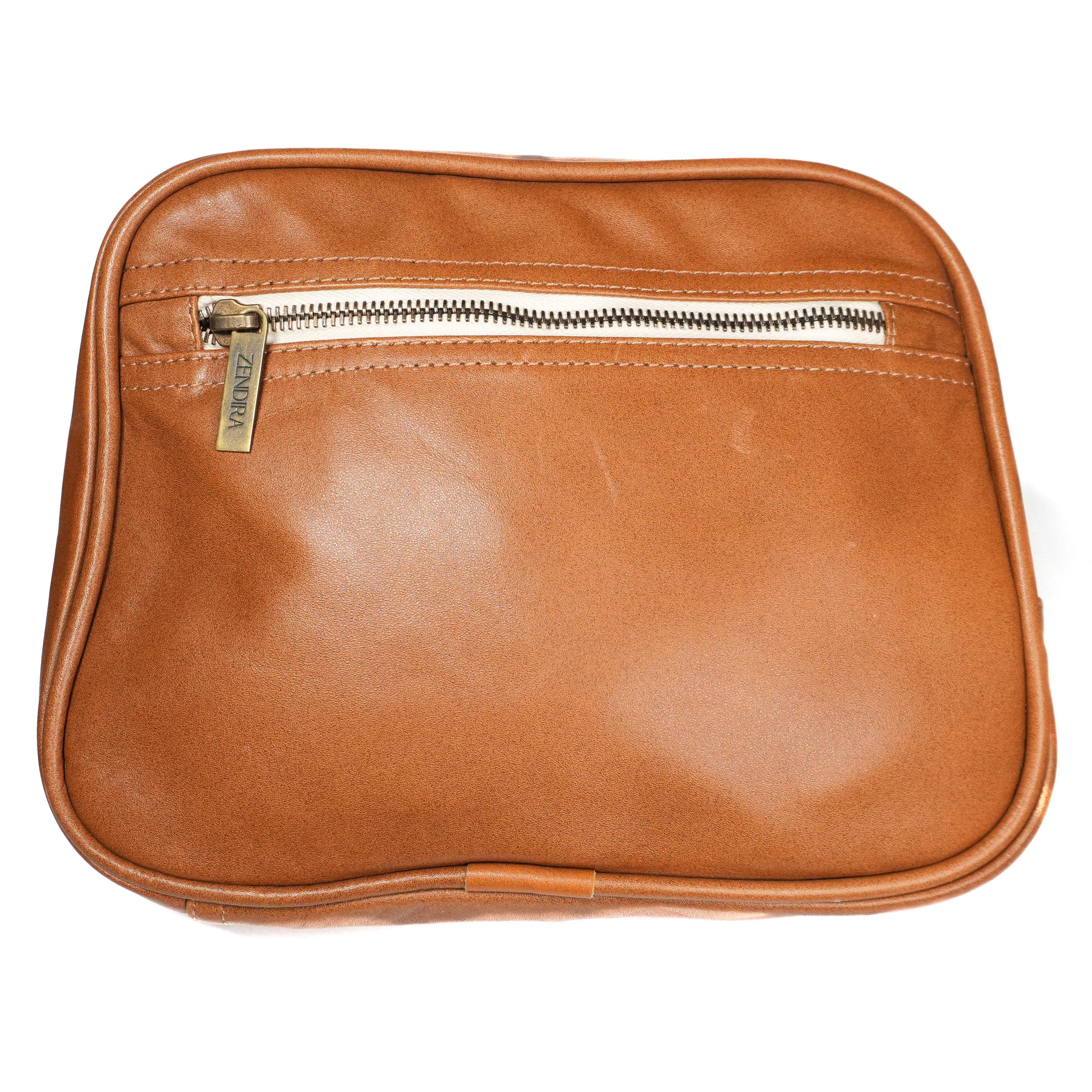 Zendira Sofia concealed carry bag in cafe con leche leather