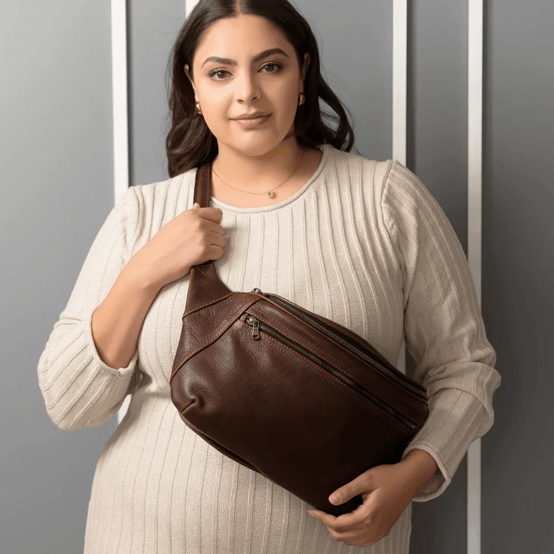 Modular concealed carry purse for women – chocolate leather