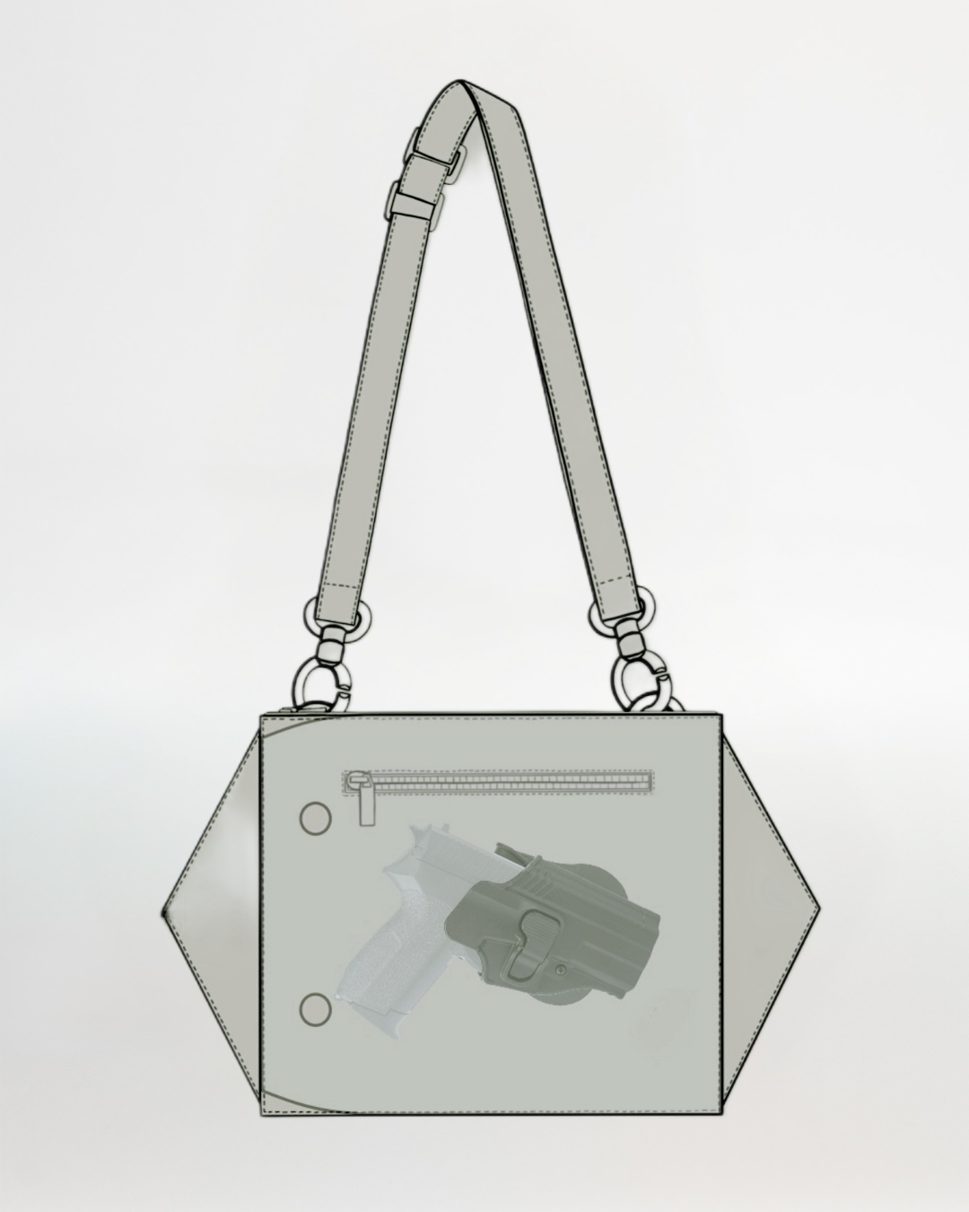 The Envelope | Designer Concealed Carry Bag by Zendira