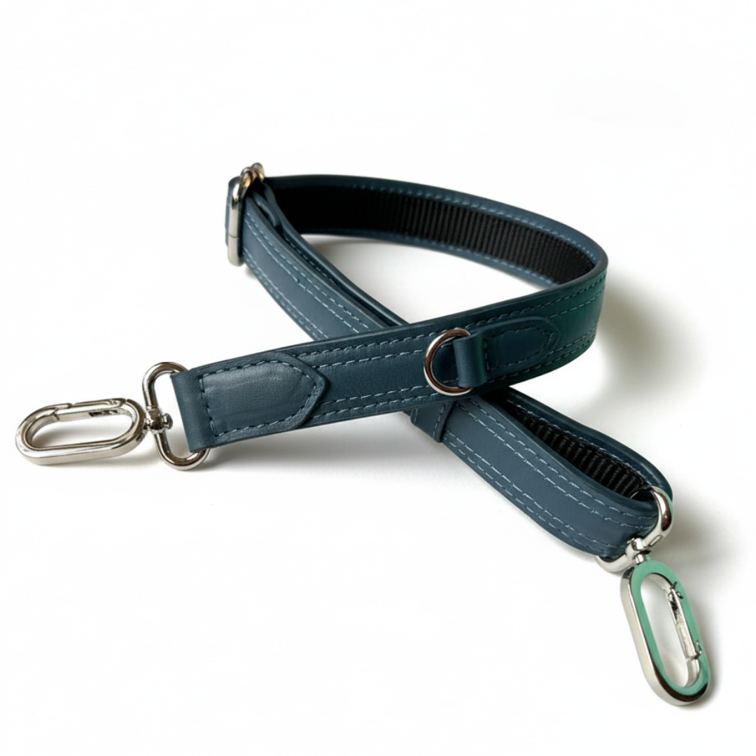 Embroidered cherry blossoms on the Zendira Saturday concealed carry bag in blue.