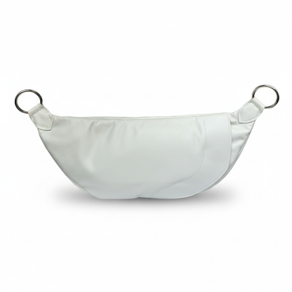 Embroidered cherry blossoms on the Zendira Saturday concealed carry bag in dove.