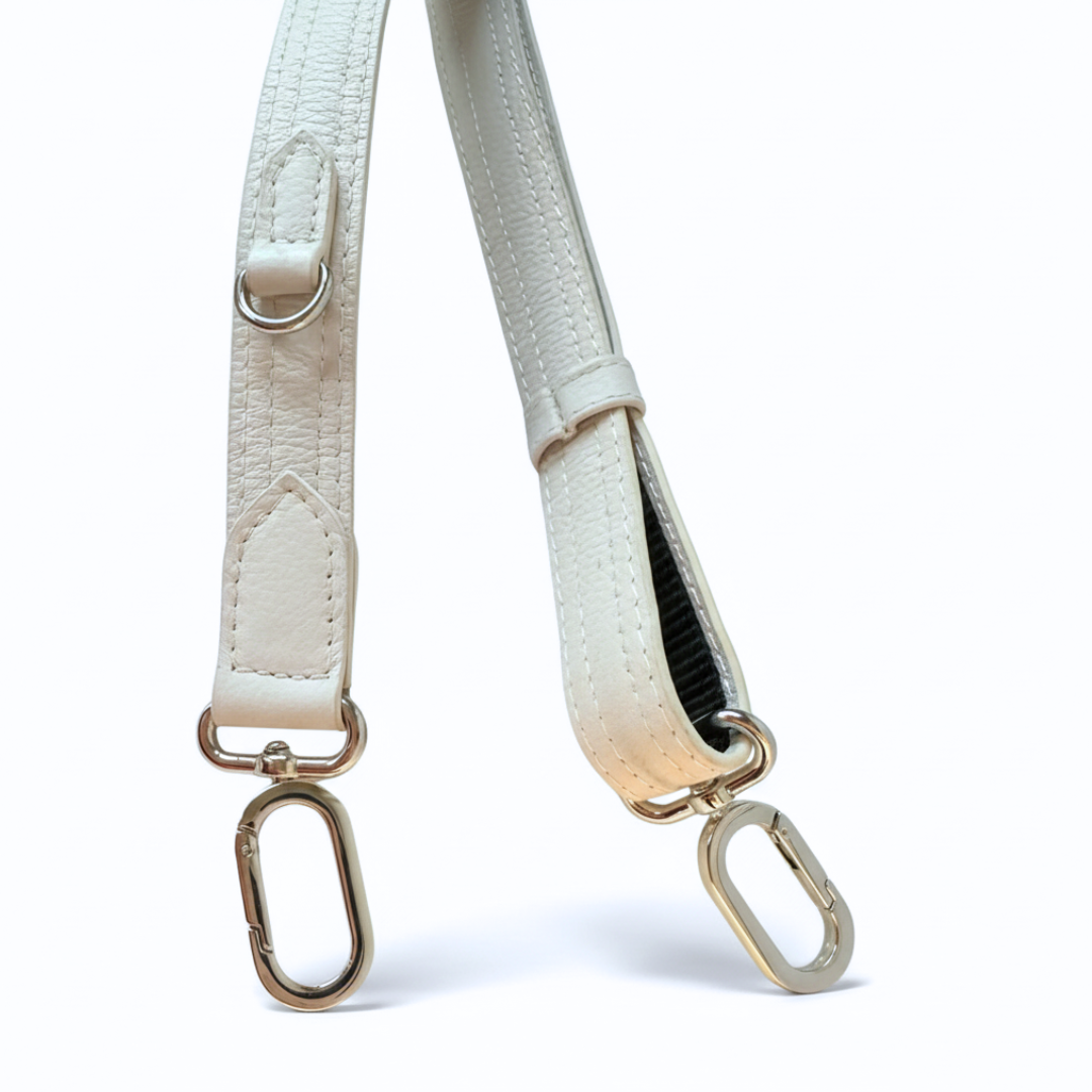 Embroidered cherry blossoms on the Zendira Saturday concealed carry bag in dove.