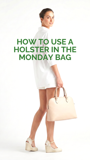 Thumbnail for how to video on the Zendira Monday concealed carry laptop bag