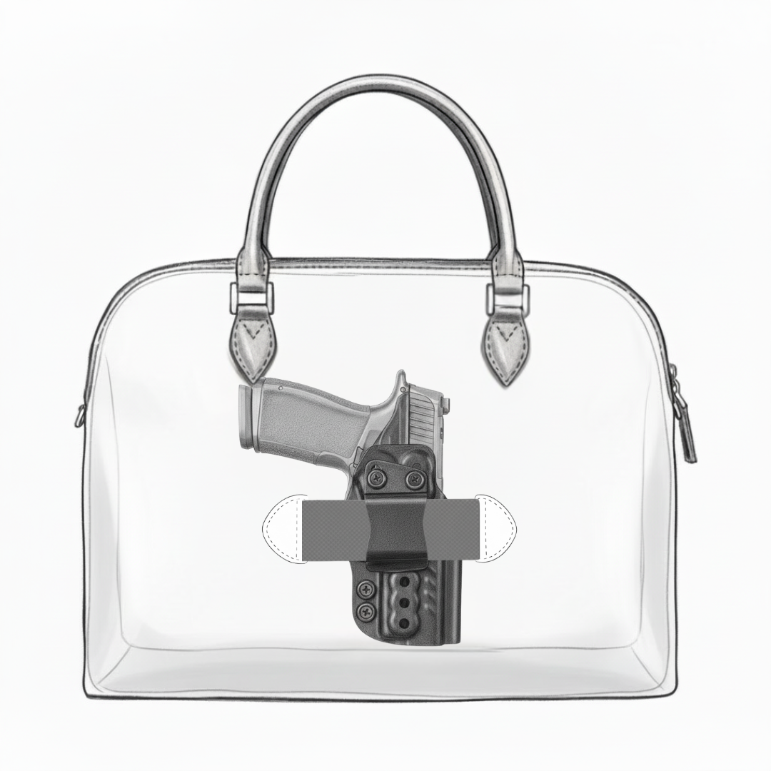 Interior drawing of the Zendira Monday concealed carry bag