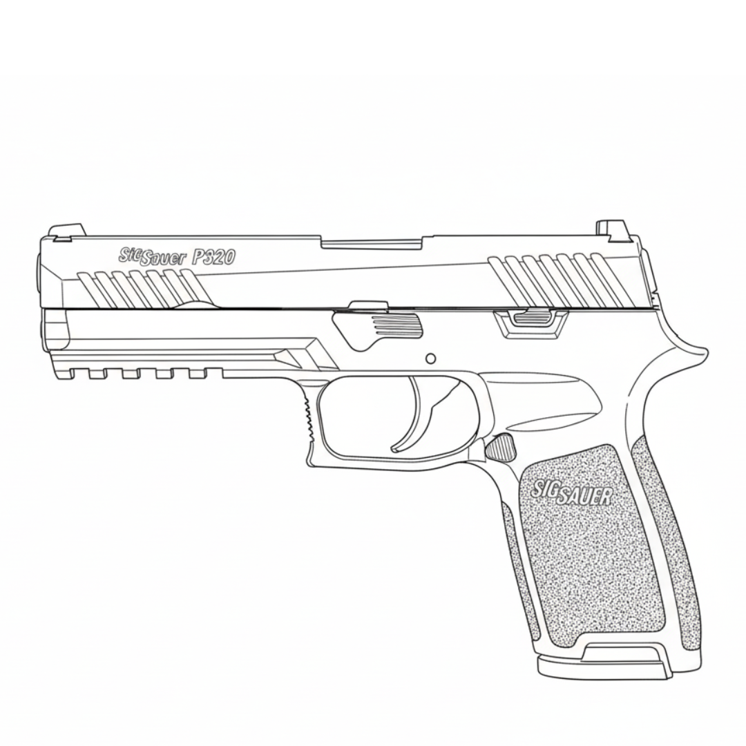 Sig Sauer P320 line drawing