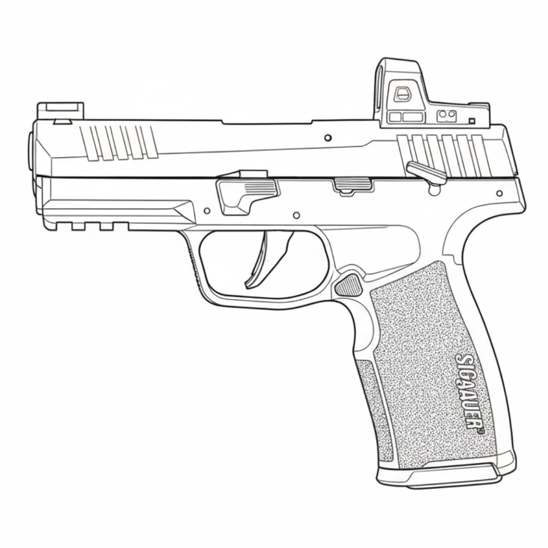 Sig P322 line drawing