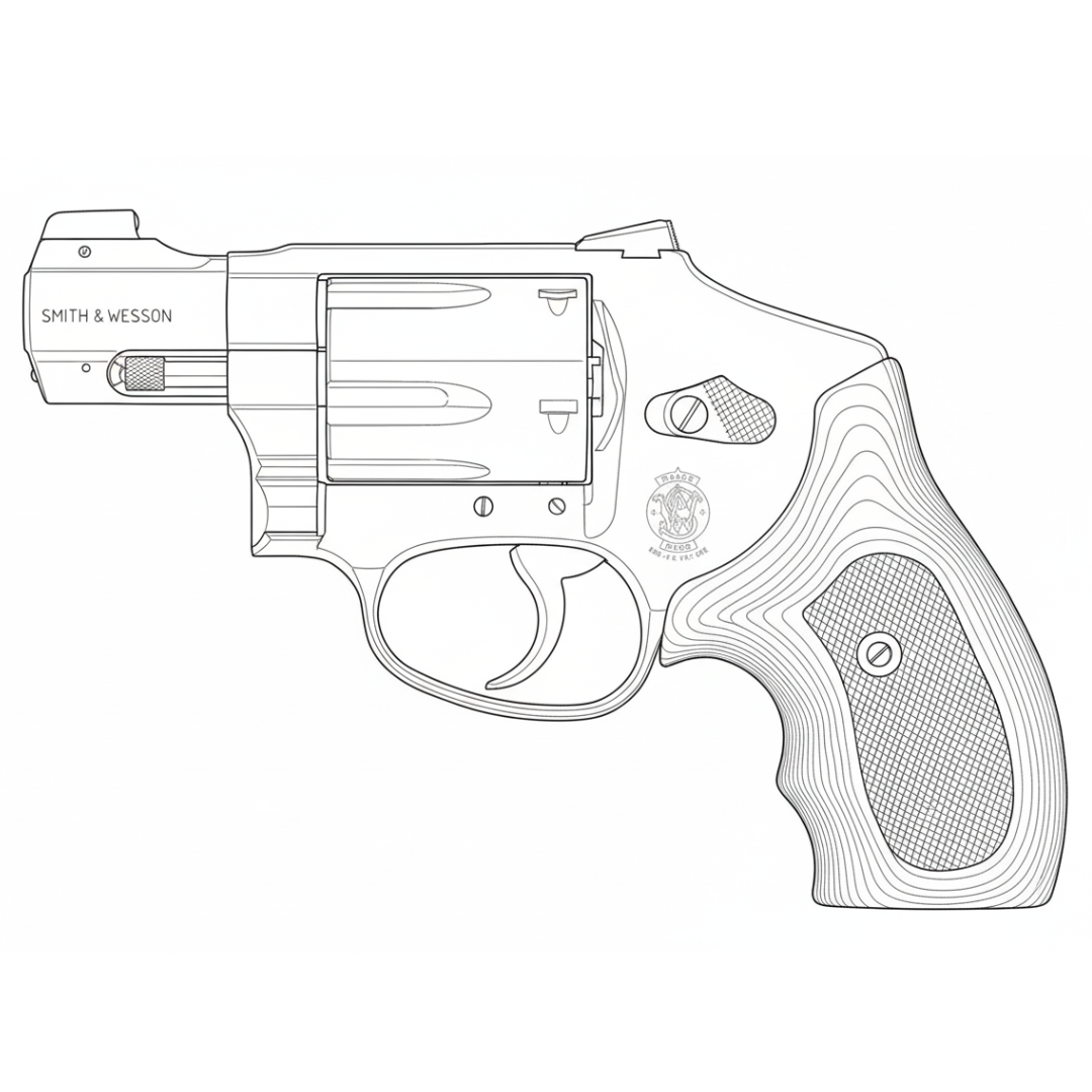 Ruger 642 line drawing