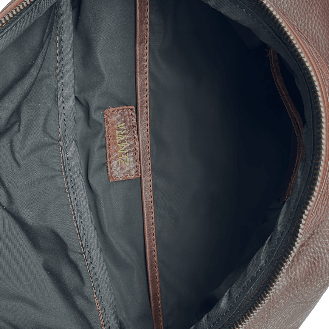Interior view of the Zendira Saturday concealed carry bag with organized storage