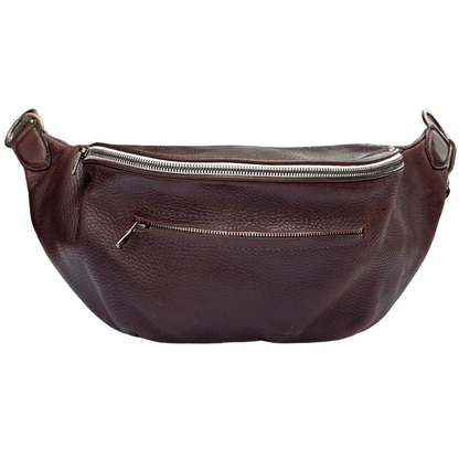 Zendira Saturday concealed carry crossbody in Coco Creme leather