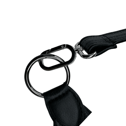 Leather strap detail on the Zendira Saturday concealed carry crossbody