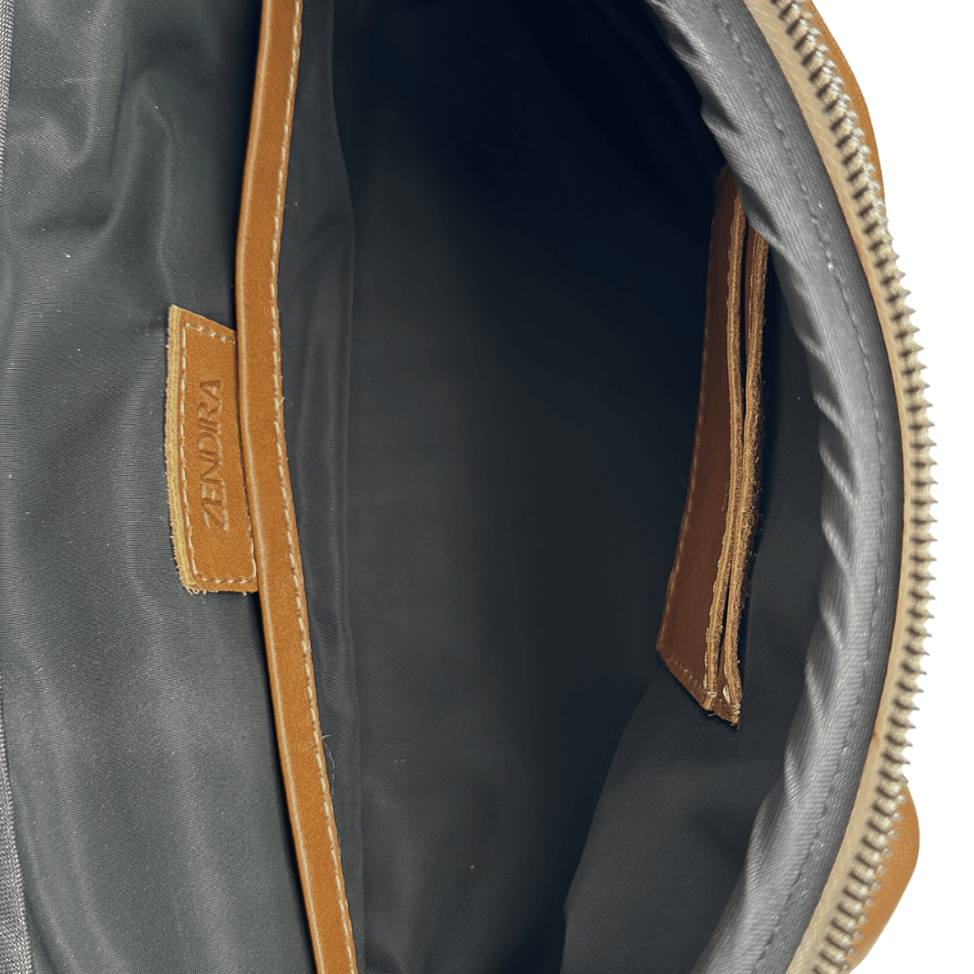Interior view of the Zendira Saturday concealed carry crossbody bag
