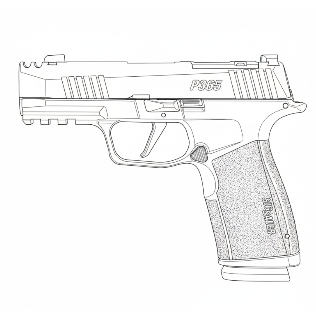 X-Macro by Sig Sauer line drawing