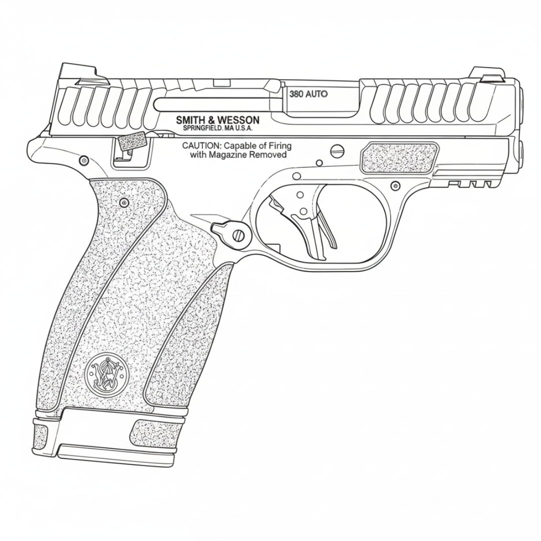 Bodyguard 2.0 S&W line drawing