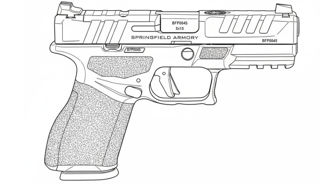 Springfield Hellcat line drawing