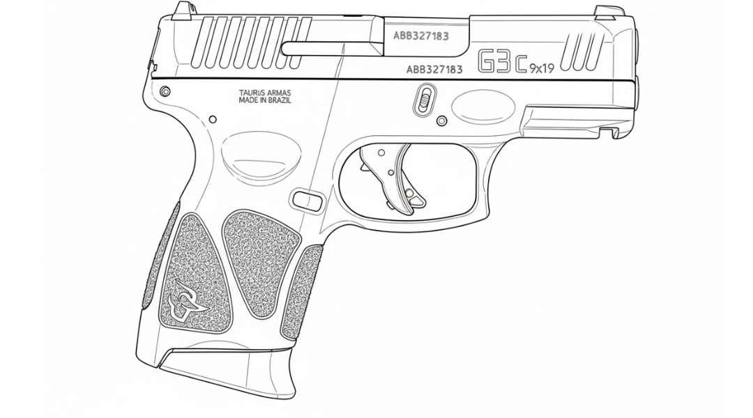 Line drawing of Taurus G3C